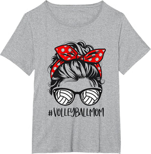 Volleyball Mom Volleyball Lover Mothers Day Messy Bun