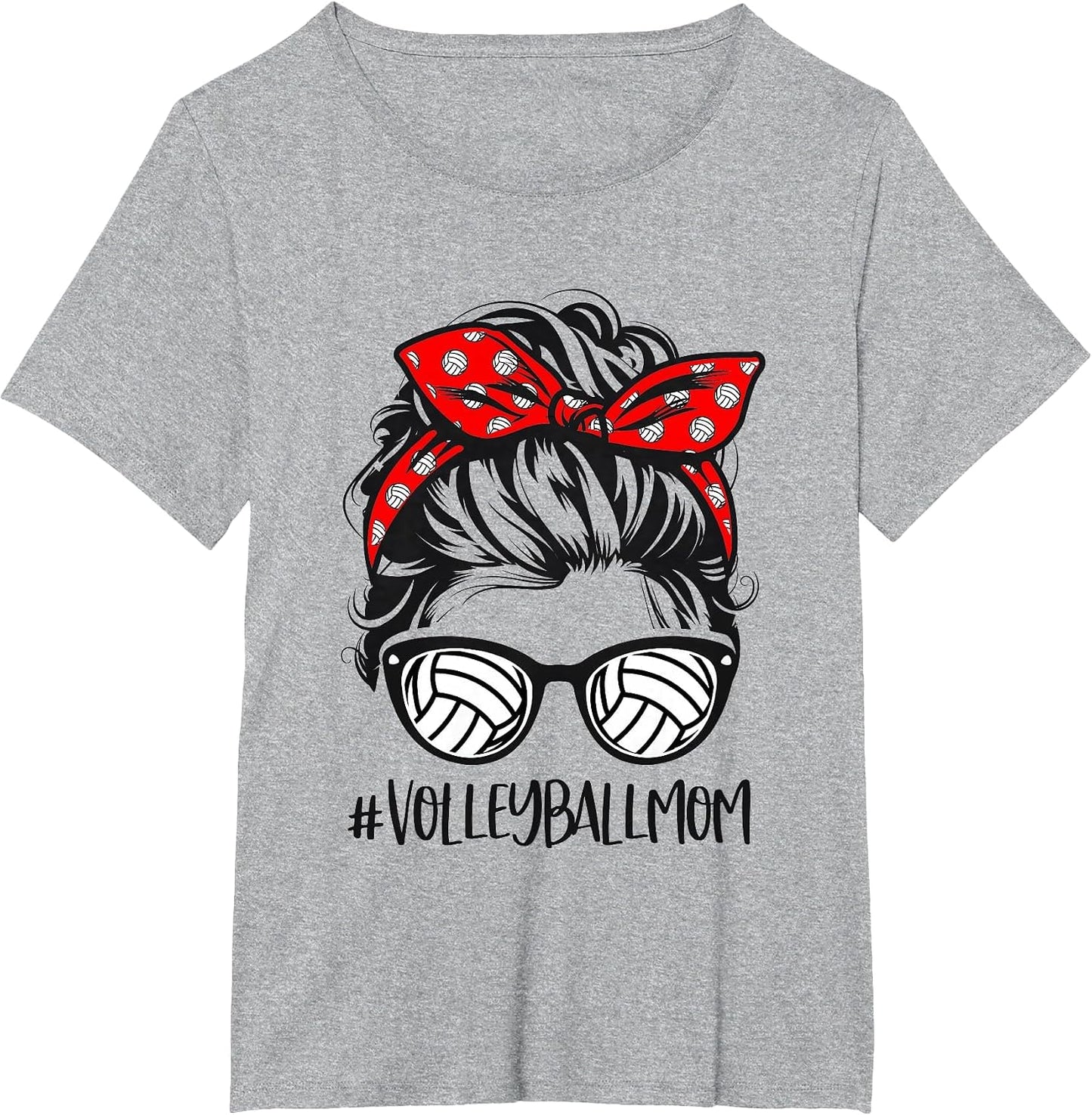 Volleyball Mom Volleyball Lover Mothers Day Messy Bun