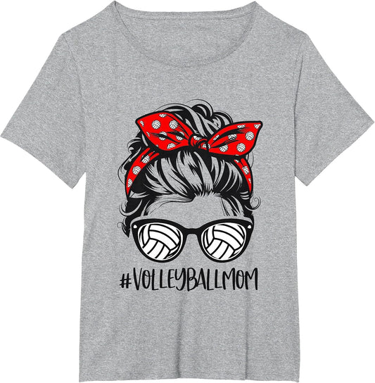 Volleyball Mom Volleyball Lover Mothers Day Messy Bun