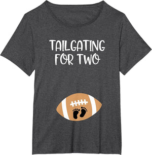 Tailgating for Two Football Game Day Pregnant Expecting Mom