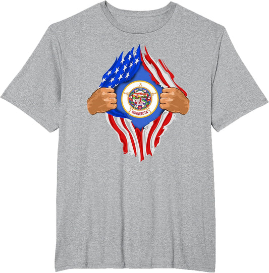 Minnesota Roots Inside State Flag | American Proud