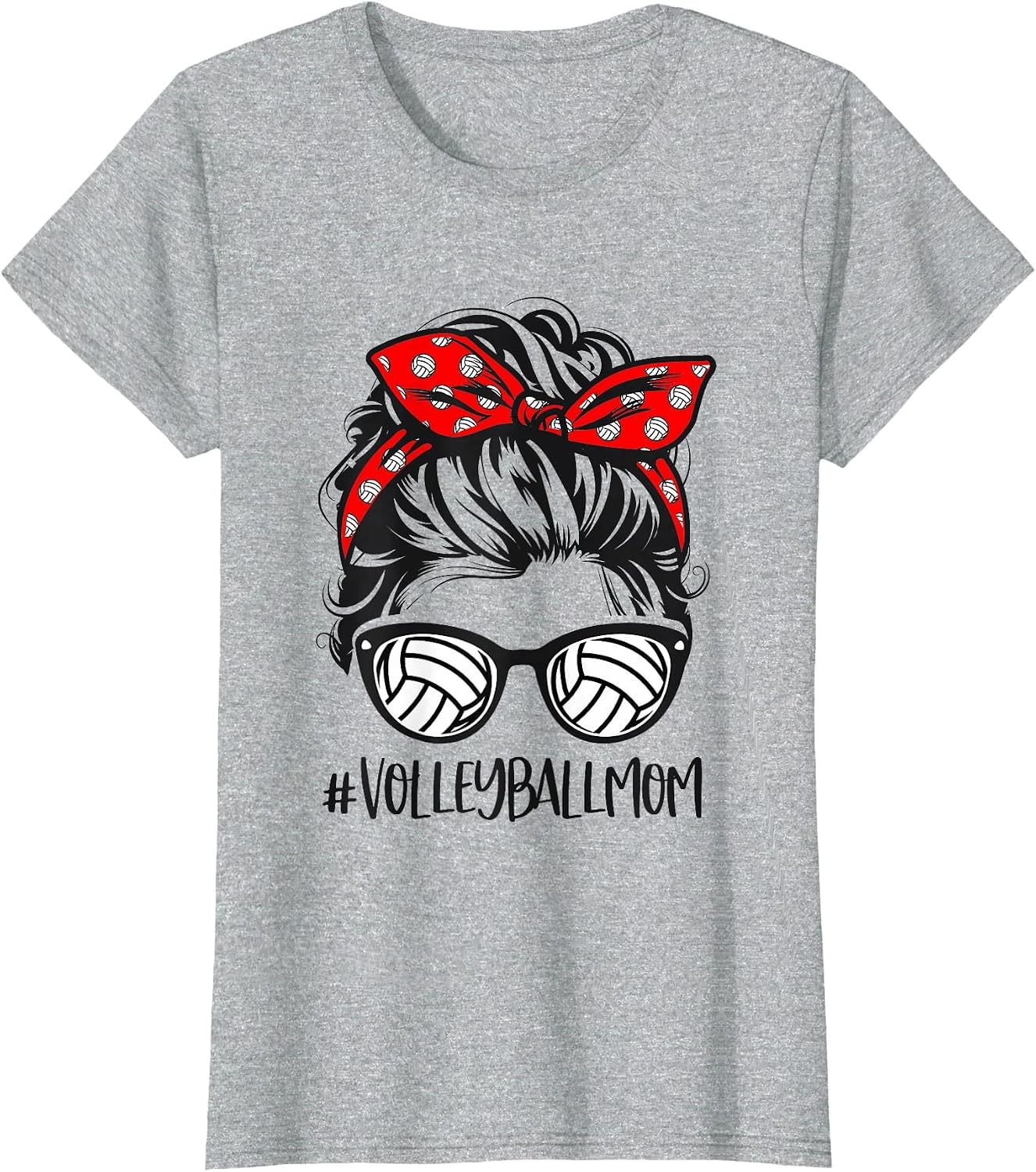 Volleyball Mom Volleyball Lover Mothers Day Messy Bun