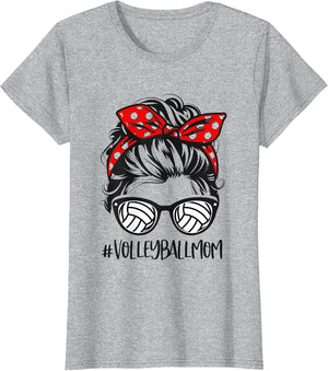 Volleyball Mom Volleyball Lover Mothers Day Messy Bun
