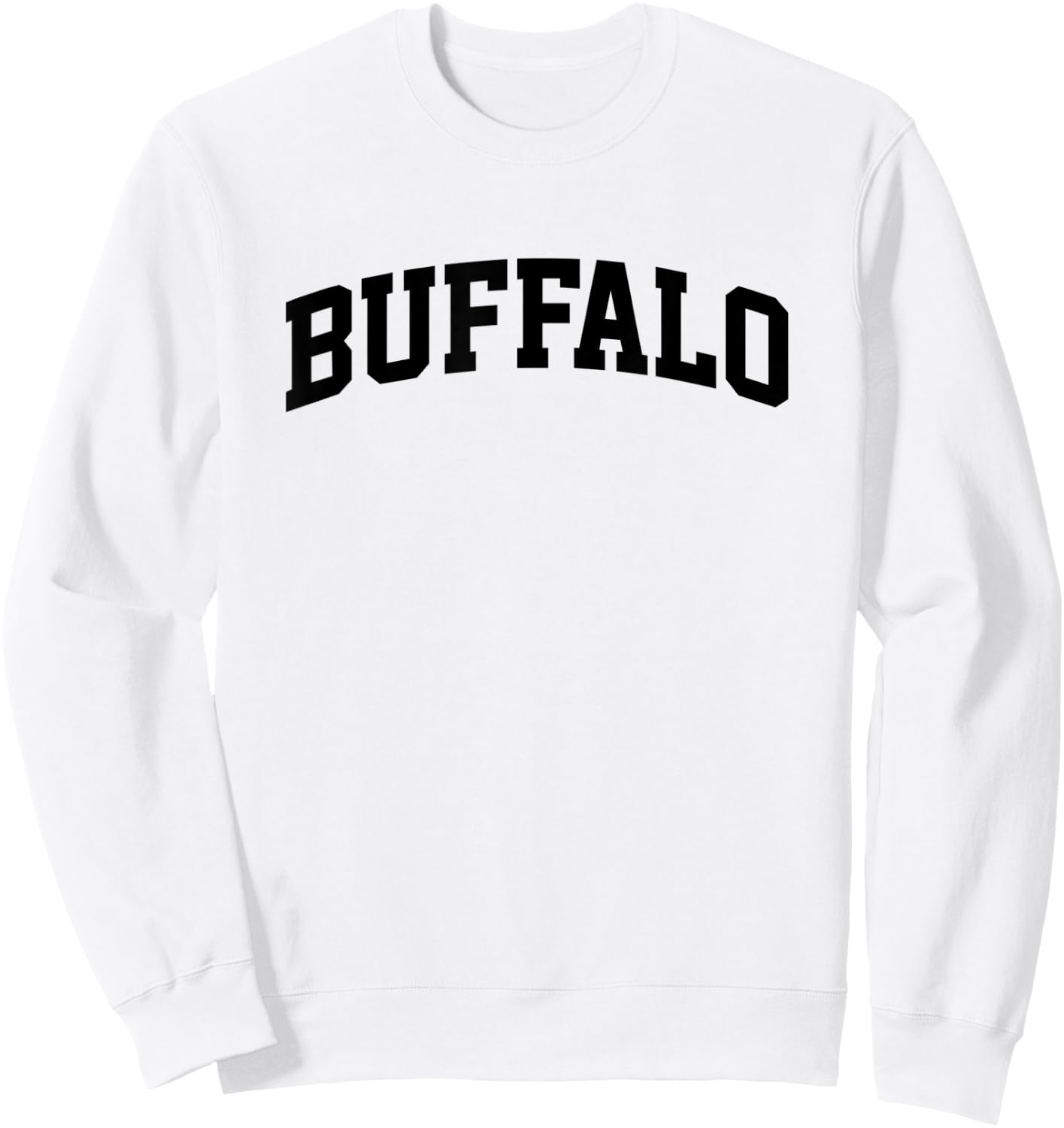 Buffalo Arch Vintage Athletic Sports Fan USA Sweatshirt - Sweatshirt | White