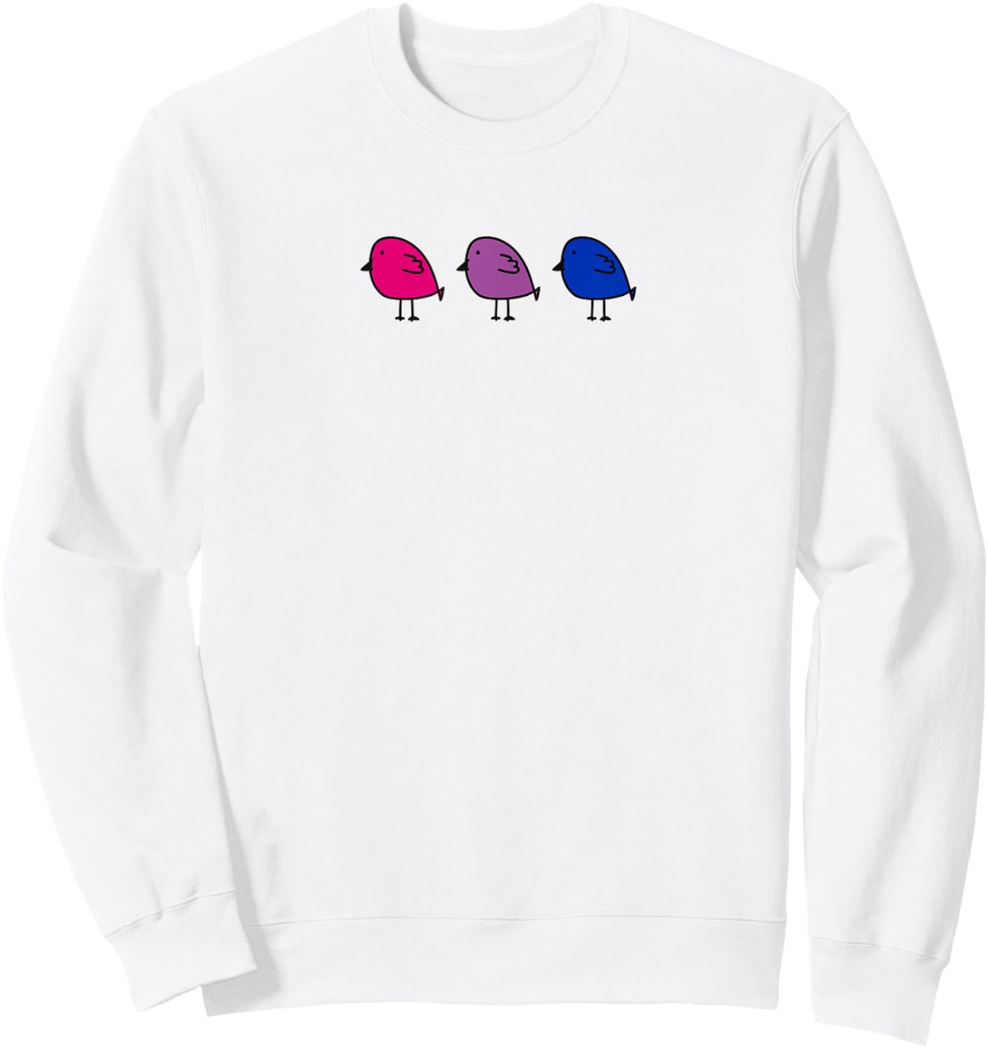 Bisexual Pride Subtle Bi Pride Flag Birds Bi Flag Colors Sweatshirt - Sweatshirt | White