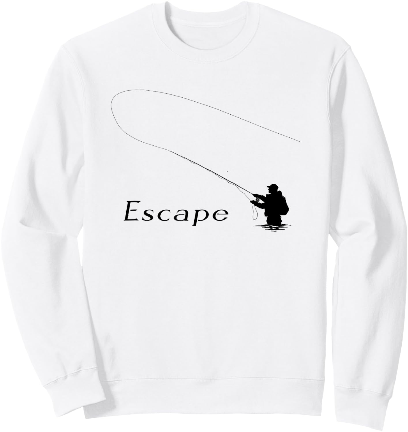 Retro Fly Fishing - Fly Fishing Enthusiast Sweatshirt - Sweatshirt | White