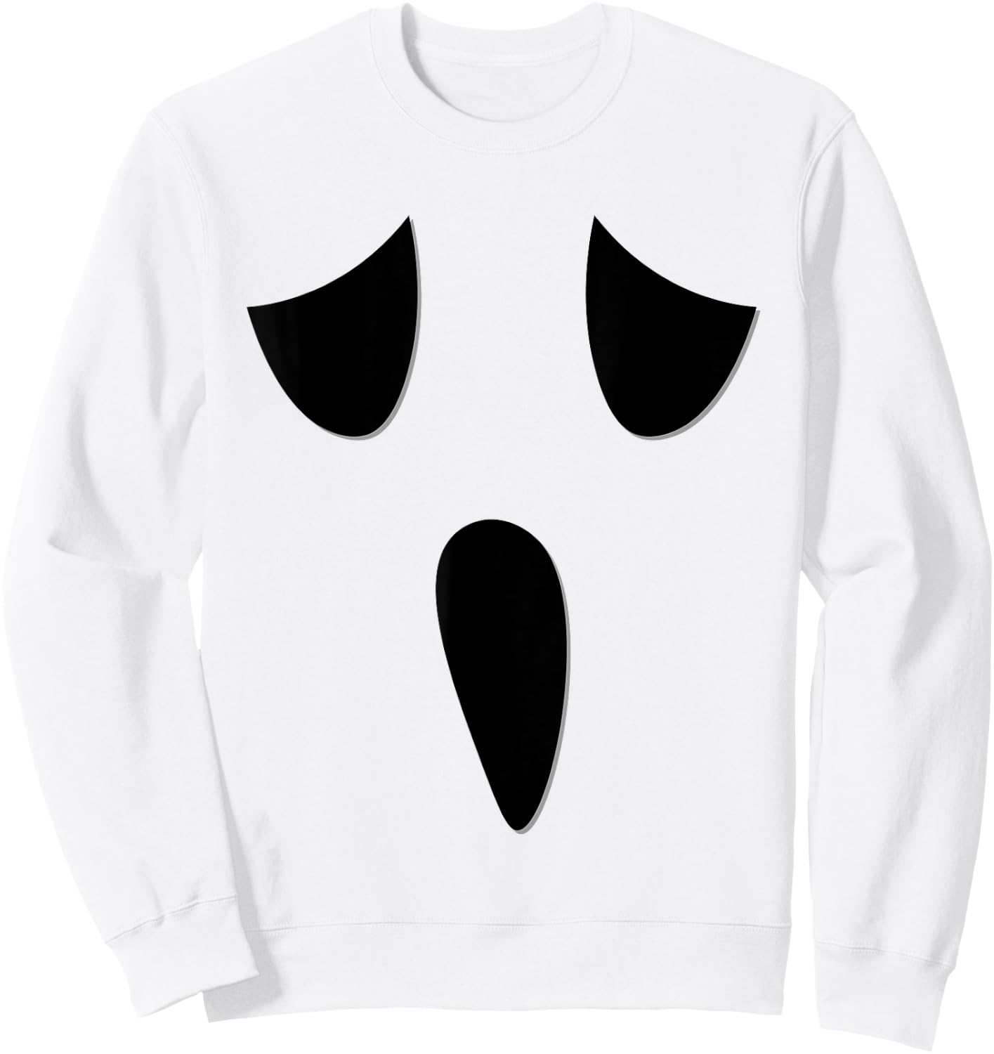 Ghost Face Costume Funny Kids Halloween Outfit Ghoul Face Sweatshirt - Sweatshirt | White