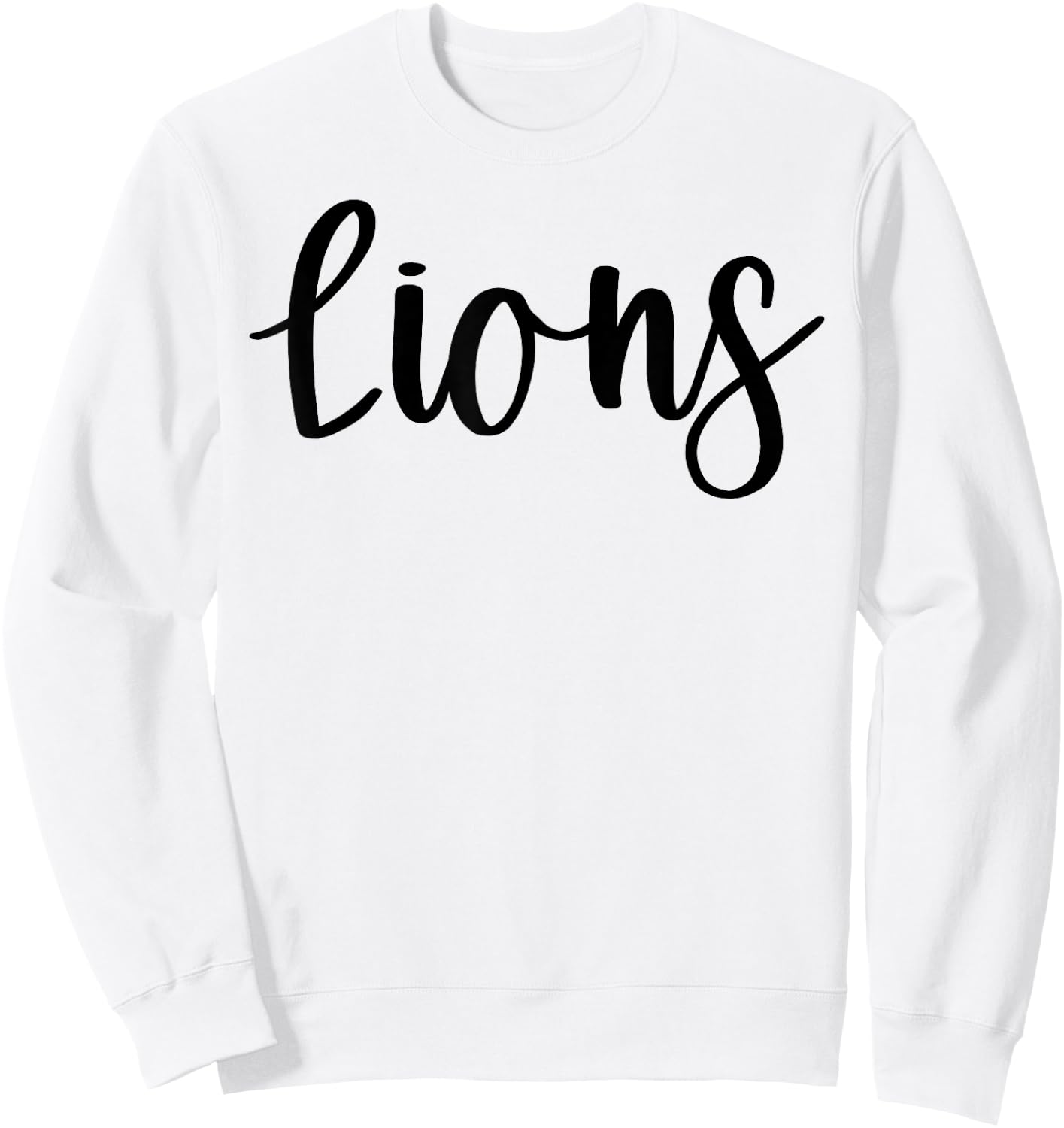 Lions School Spirit Team Mascot Game Night Sweatshirt - Sweatshirt | White