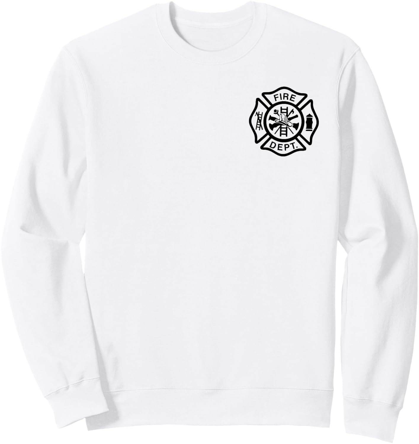 Fire Department Logo Uniform Fireman Symbol Firefighter Gear Sweatshirt - Sweatshirt | White
