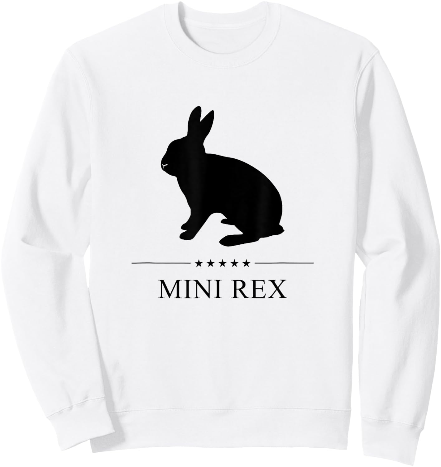 Mini Rex Rabbit Black Silhouette Sweatshirt - Sweatshirt | White