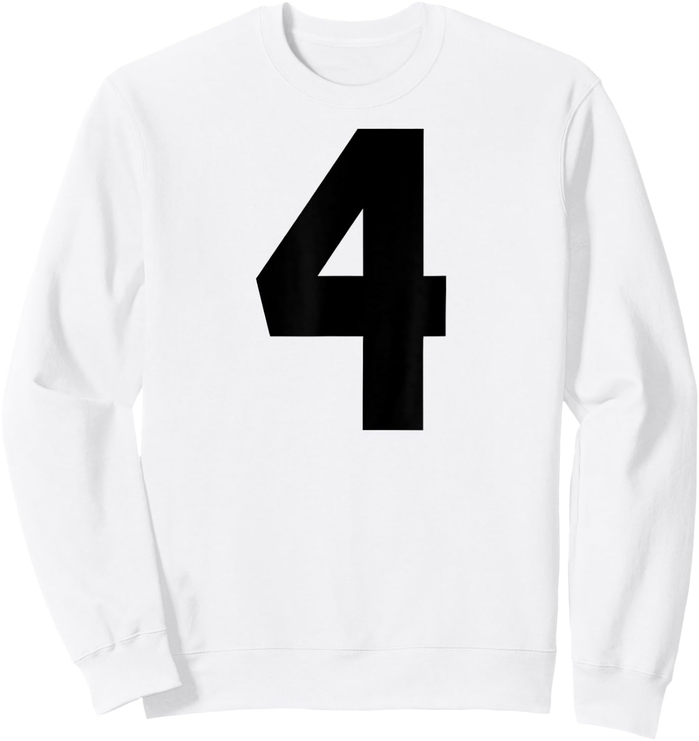 Number #4 Black Number Sweatshirt - Sweatshirt | White