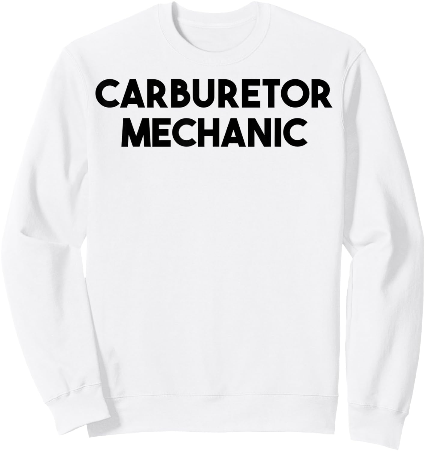 Carburetor Mechanic Sweatshirt - Sweatshirt | White