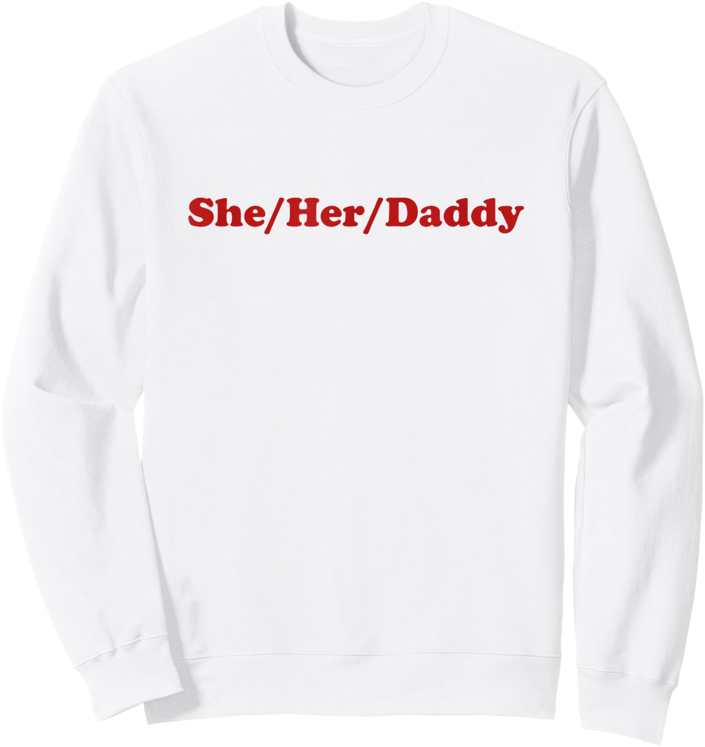 She/Her/Daddy Y2k Aesthetic Lesbian Sweatshirt - Sweatshirt | White
