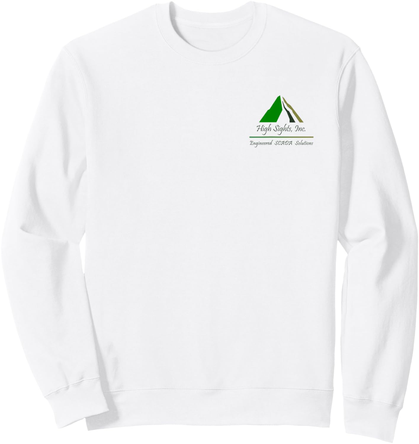 High Sights Inc. Engineered Scada Solutions Logo Design Sweatshirt - Sweatshirt | White