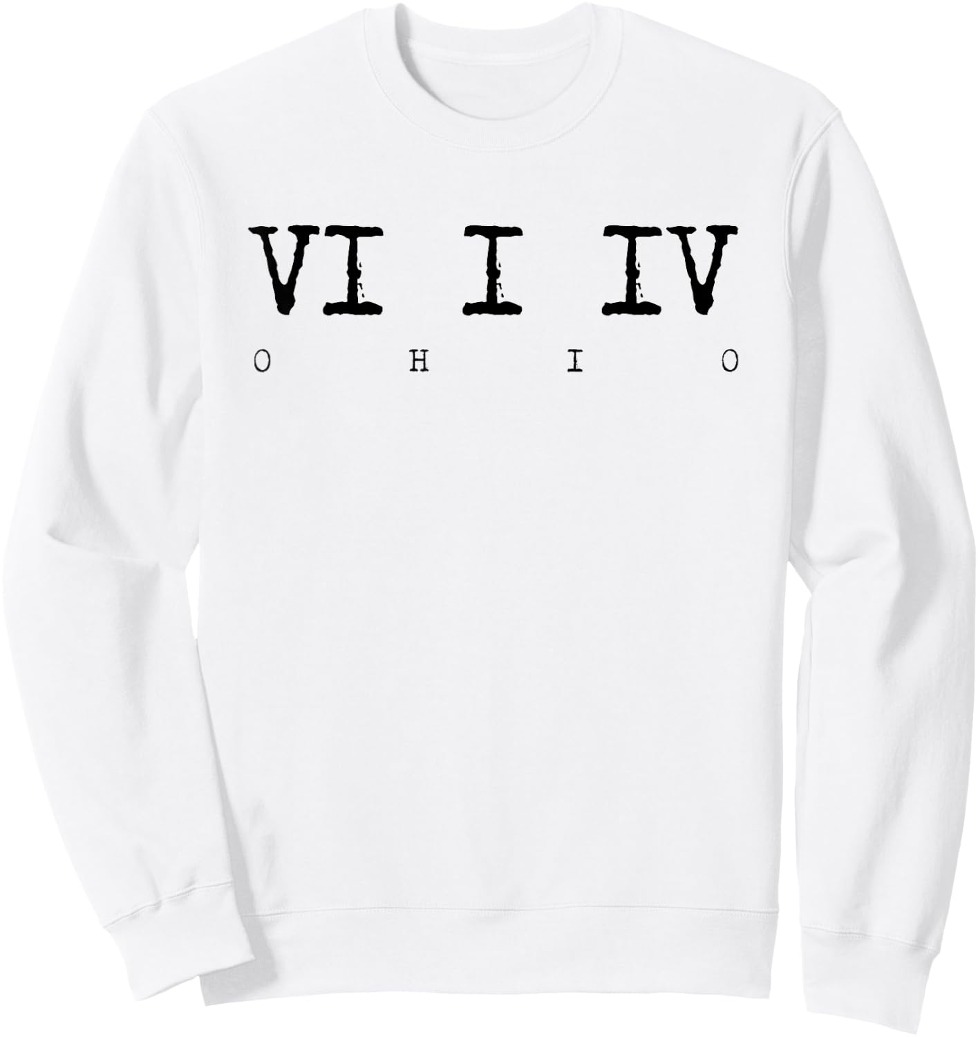 Roman Numeral Area Code Shirt 614 Ohio Gift Sweatshirt - Sweatshirt | White