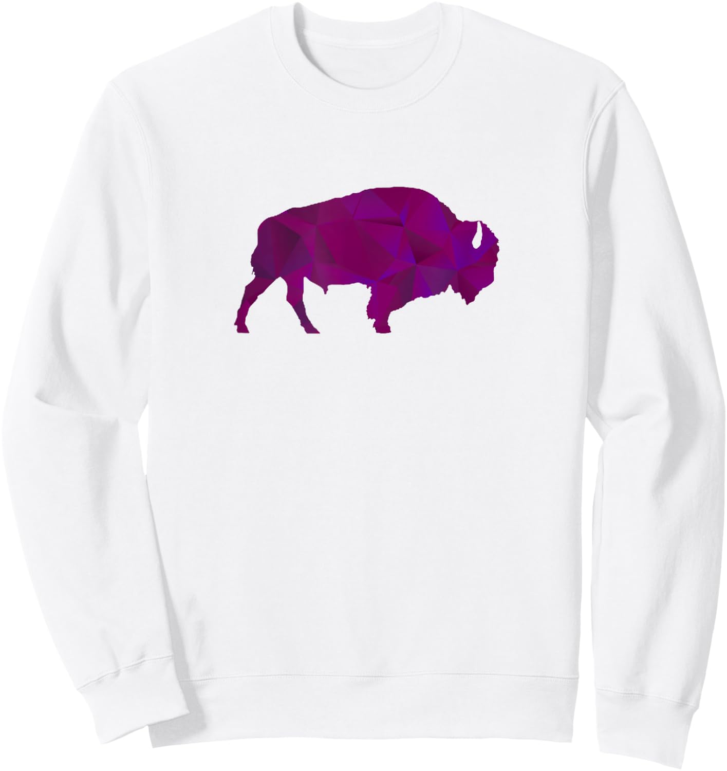 Raging Buffaloes Geometric Purple I Love Buffalo Sweatshirt - Sweatshirt | White