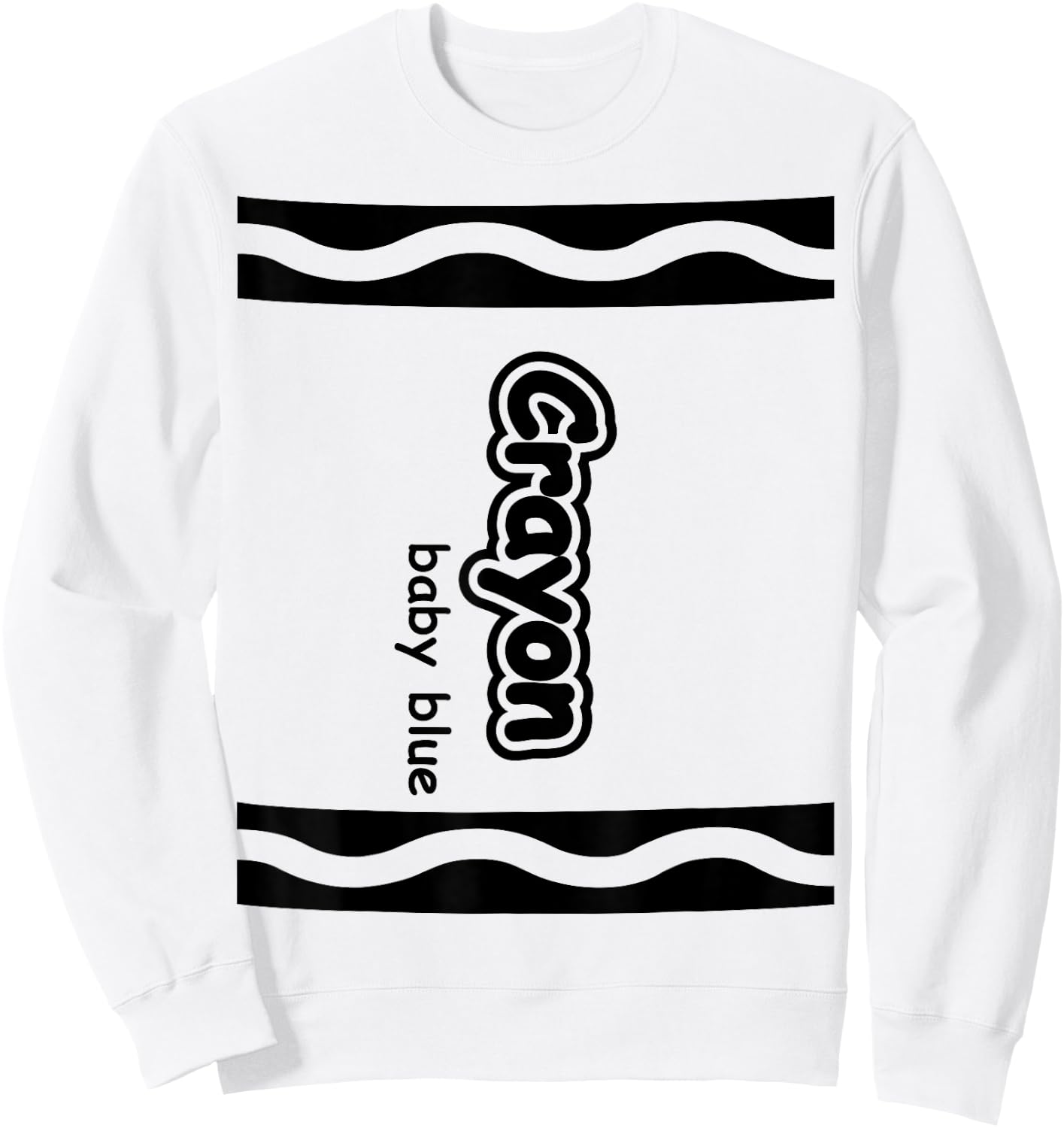 Baby Blue Crayon Easy Halloween Costume Cute Sweatshirt - Sweatshirt | White