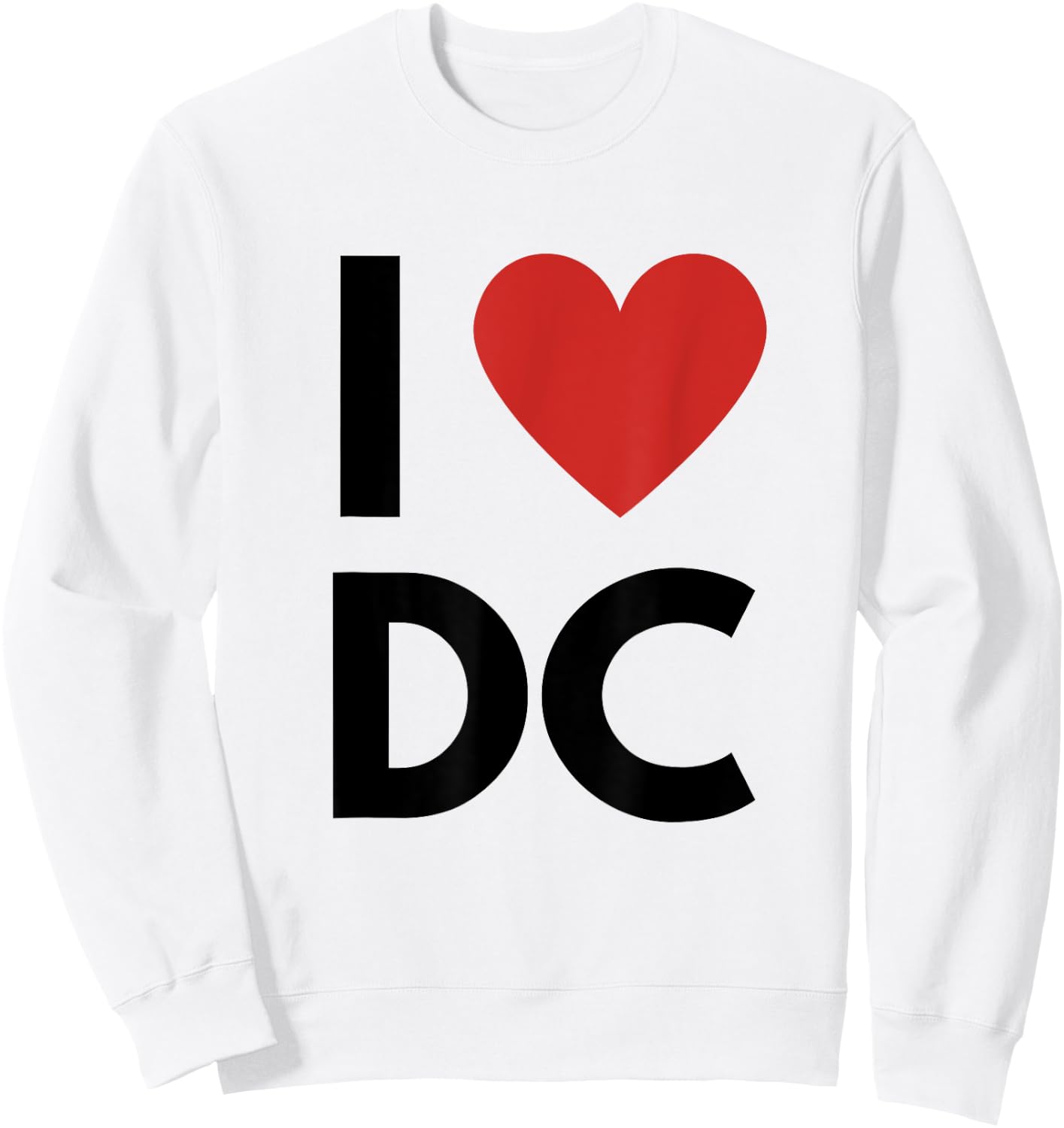 I Love DC Heart District of Columbia Love Fan Apparel Sweatshirt - Sweatshirt | White