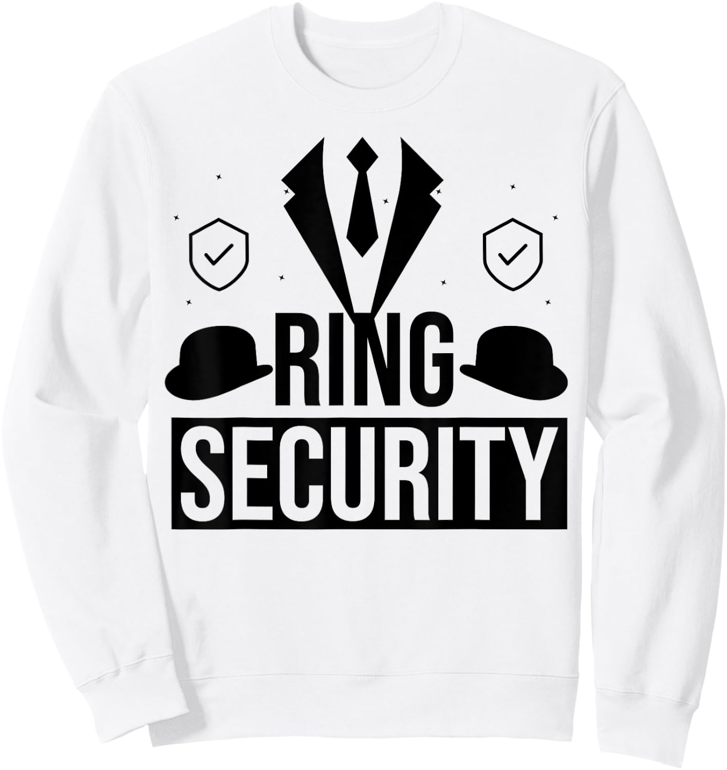 Ring Security Kids Ring Bearer Boys Wedding Tuxedo Party Sweatshirt - Sweatshirt | White