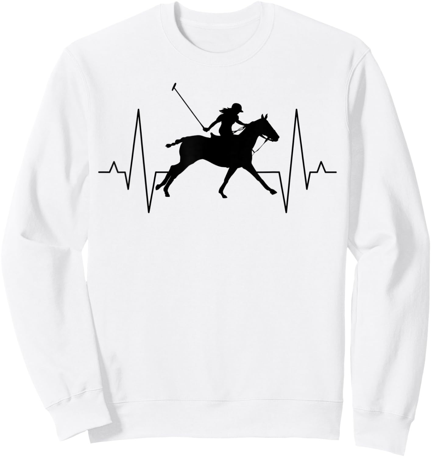Polo Sport Equestrian with Polo Racquet ECG Line Sweatshirt - Sweatshirt | White