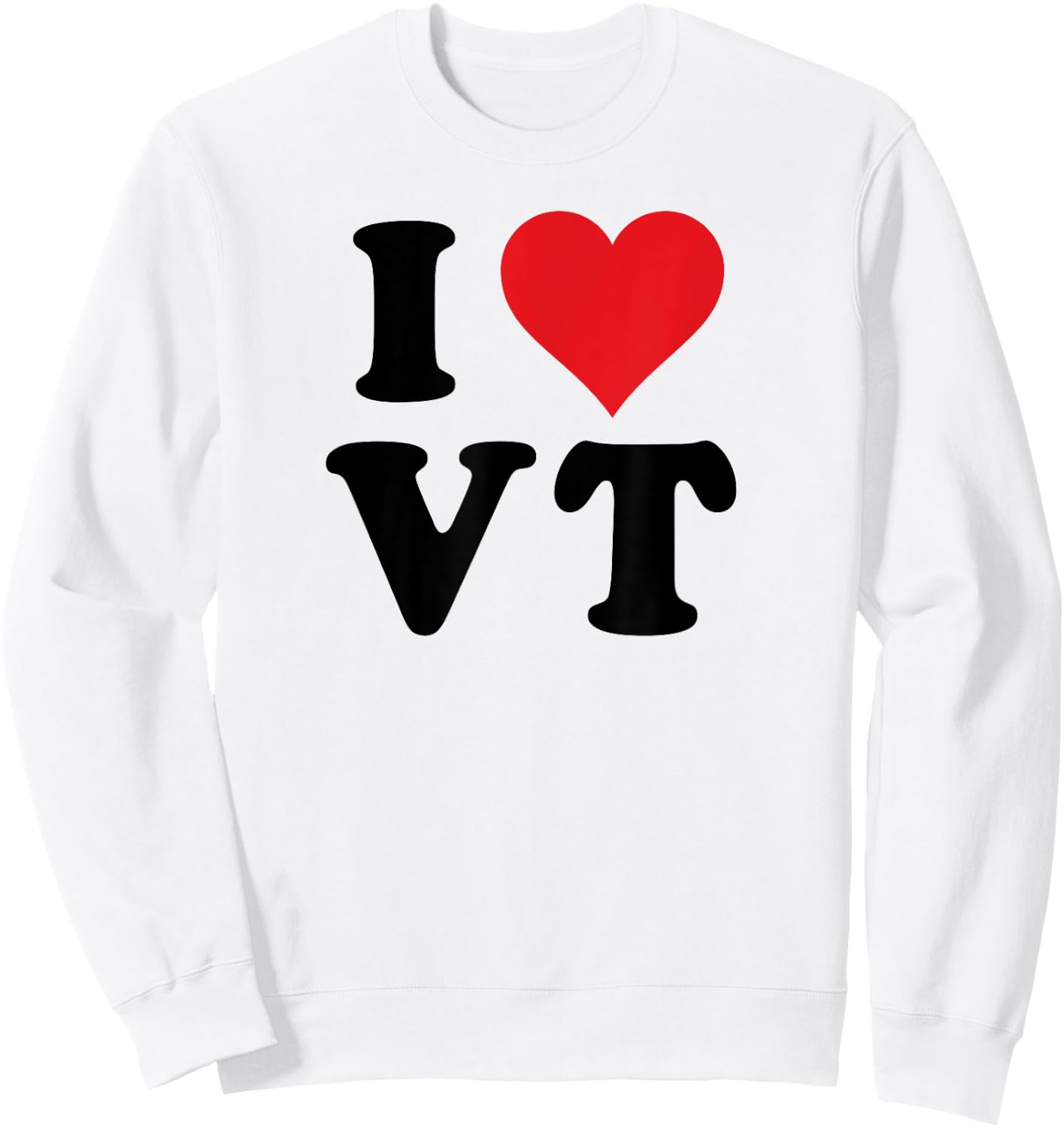 I Heart VT Initials I Love V.T. First And Last Name V T Sweatshirt - Sweatshirt | White