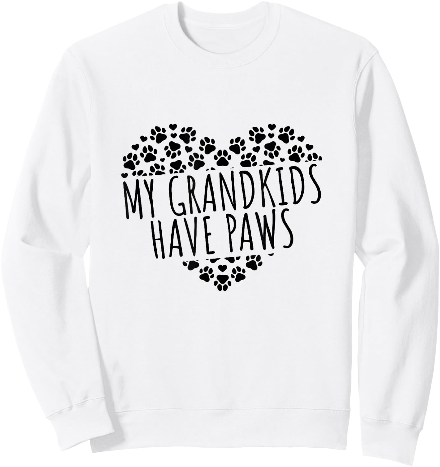 My Grandkids Have Paws Dog Grandparents Sweatshirt - Sweatshirt | White