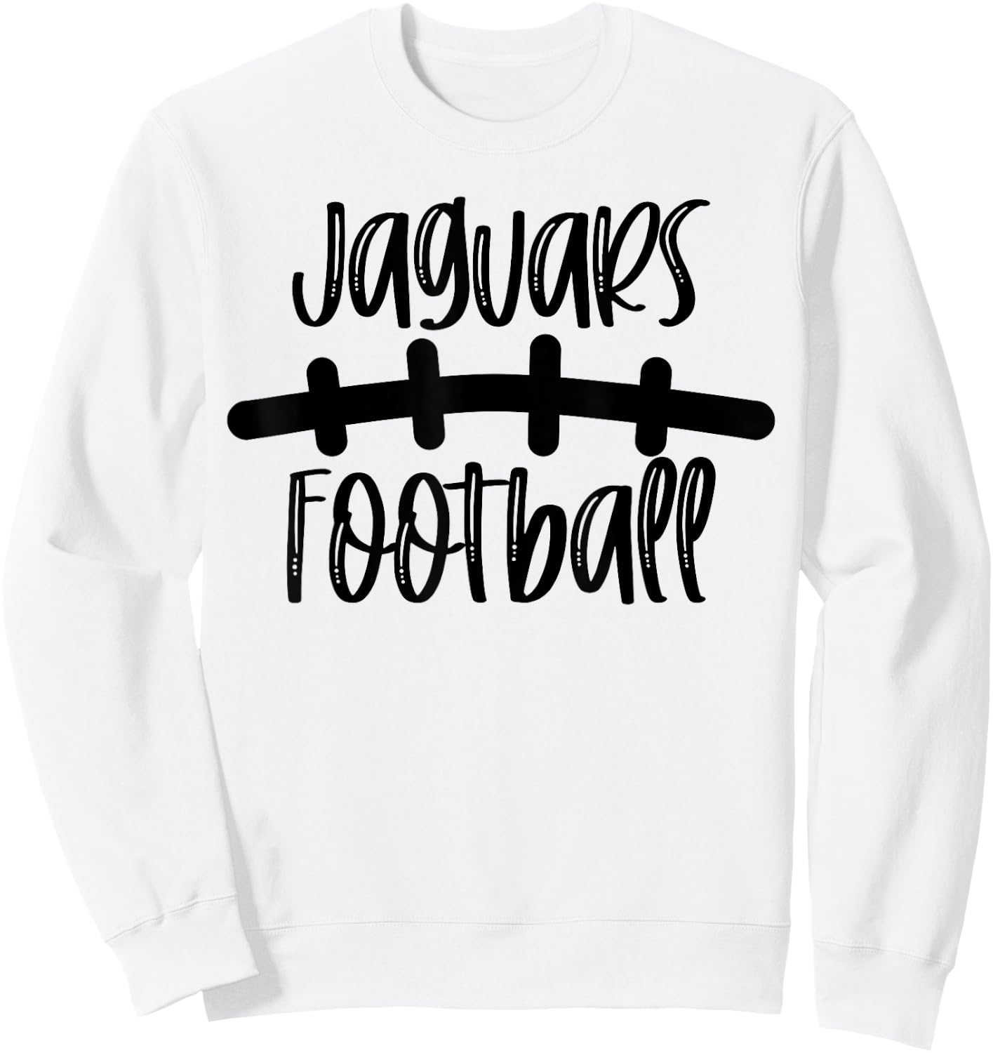 Jaguars Football School Spirit Team Mascot Game Night Sweatshirt - Sweatshirt | White