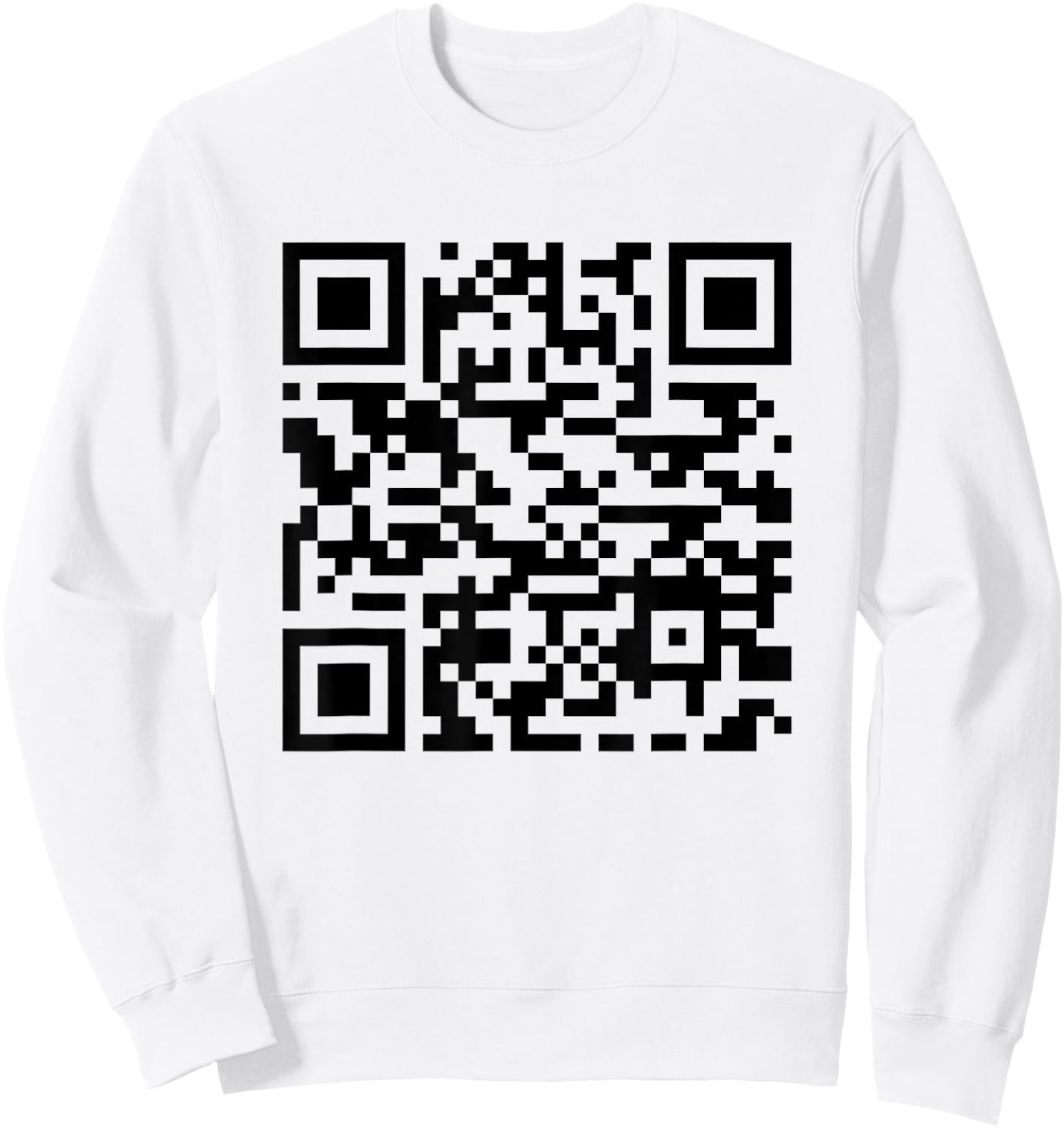 Funny QR President Trump Dancing Scan And Dance ( 2 Side) Sweatshirt - Sweatshirt | White