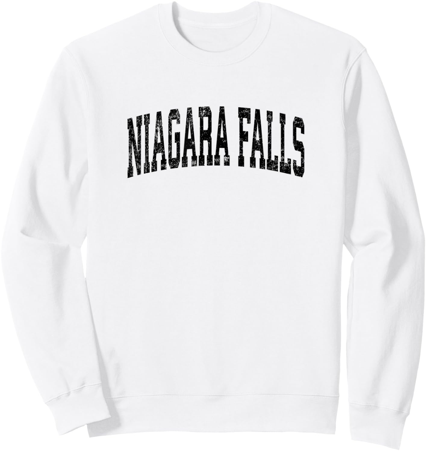 Niagara Falls New York NY Vintage Athletic Sports Black Desi Sweatshirt - Sweatshirt | White