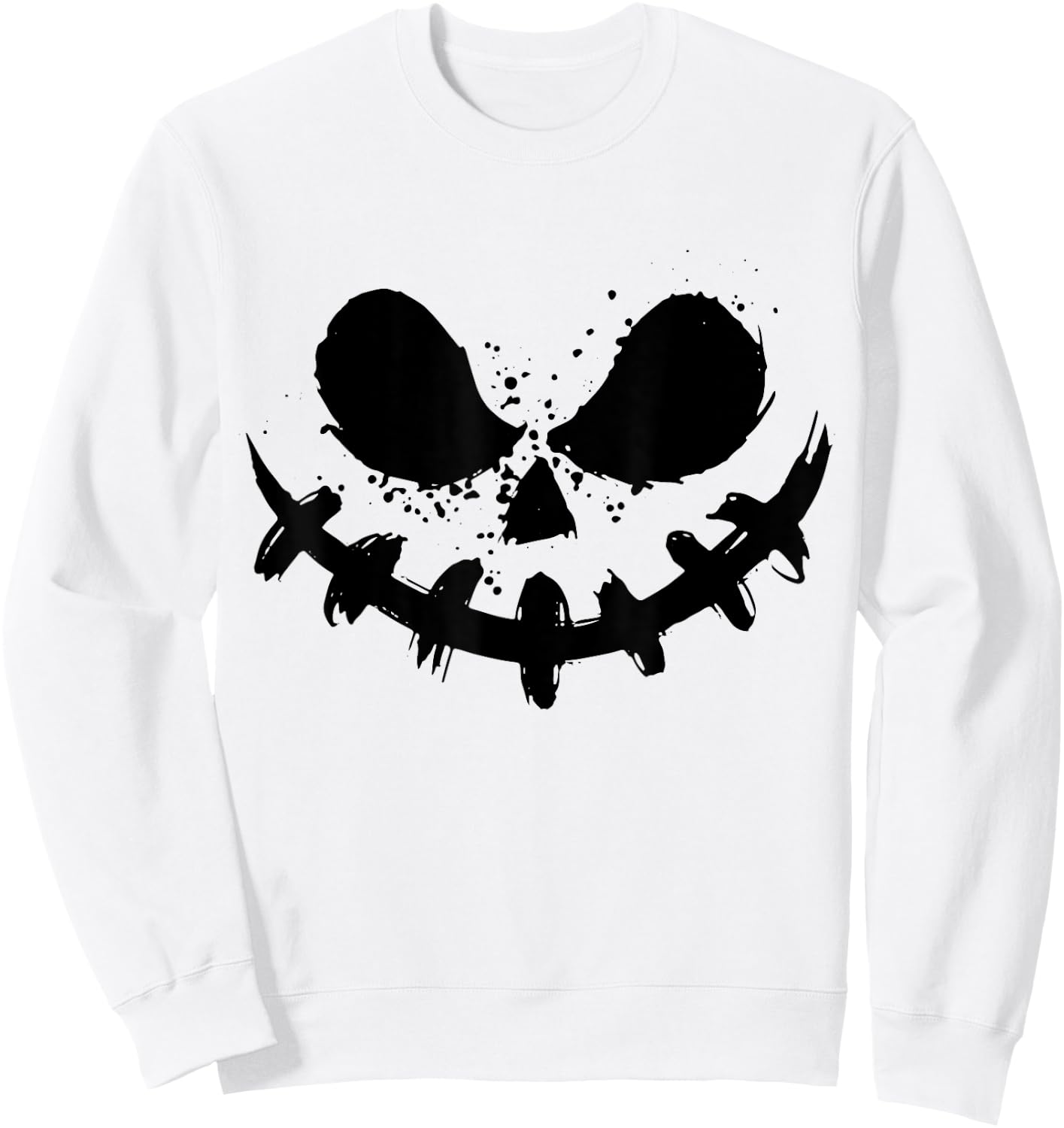 Pumpkin Jack O Lantern Face Jackolantern Sweatshirt - Sweatshirt | White