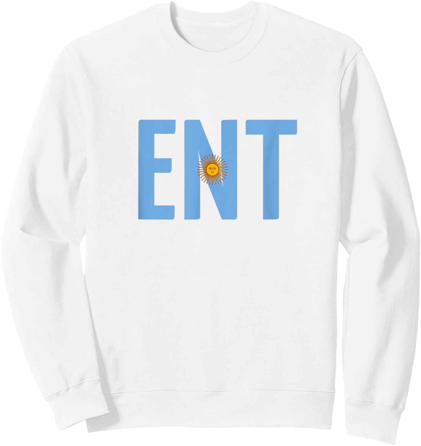 ENT - Argentina Three Part Design - Argentinian Flag Part 2 Sweatshirt - Sweatshirt | White