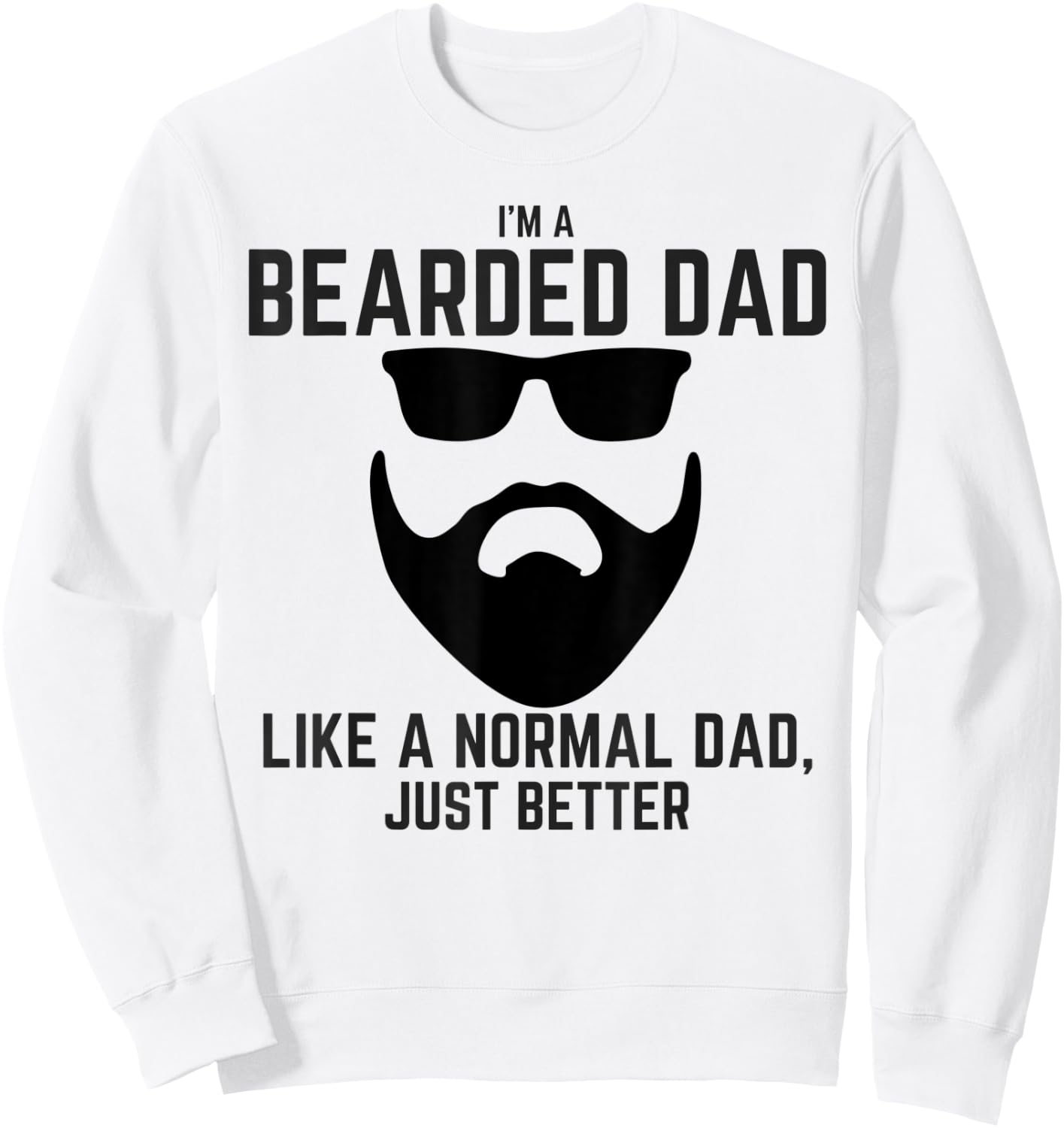 Great Beard Comes Great Responsibility Bearded Tattoo Dad Sweatshirt - Sweatshirt | White