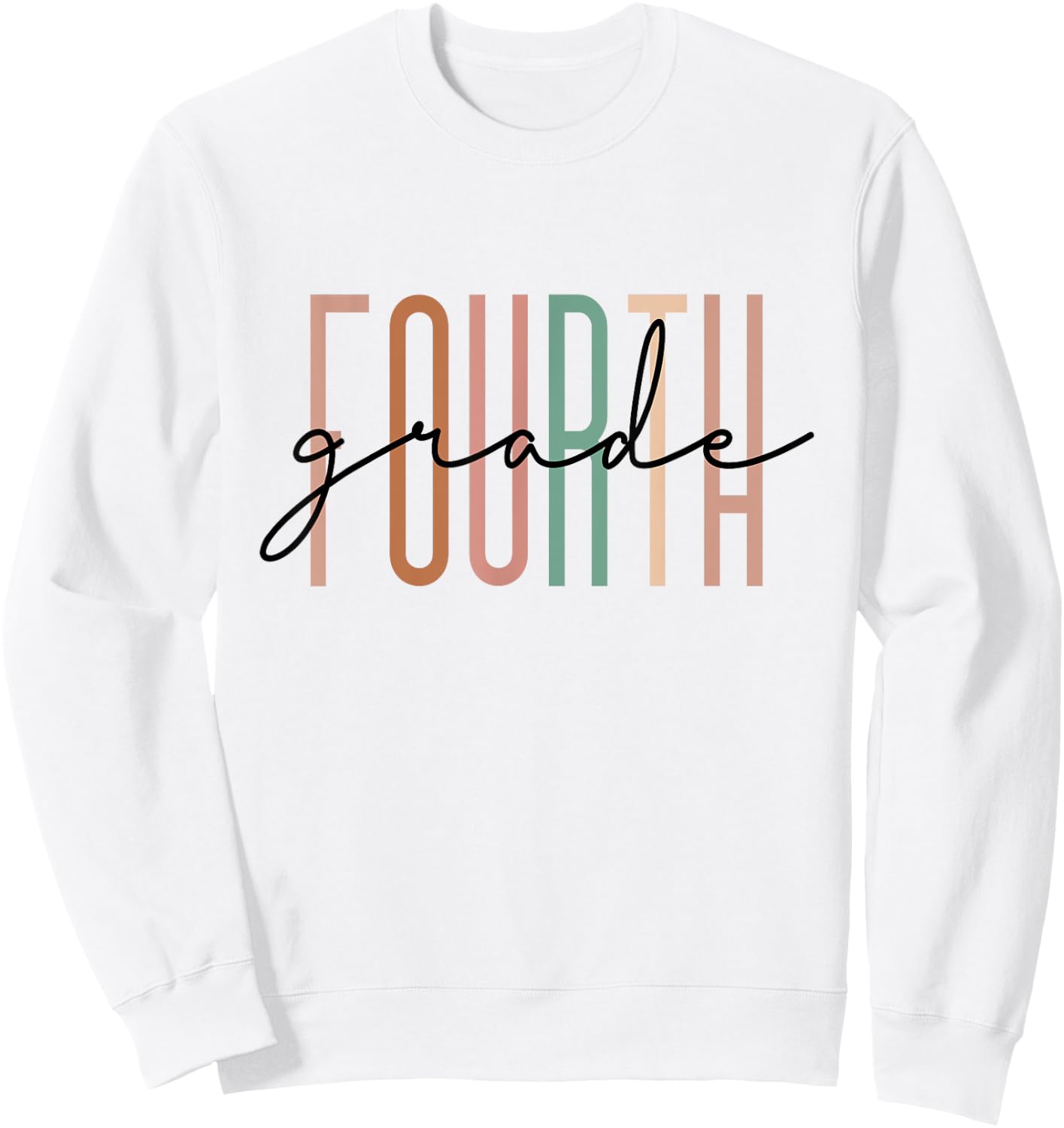 Fourth Grade Girls Boys Teacher Team 4th Grade Squad Sweatshirt - Sweatshirt | White