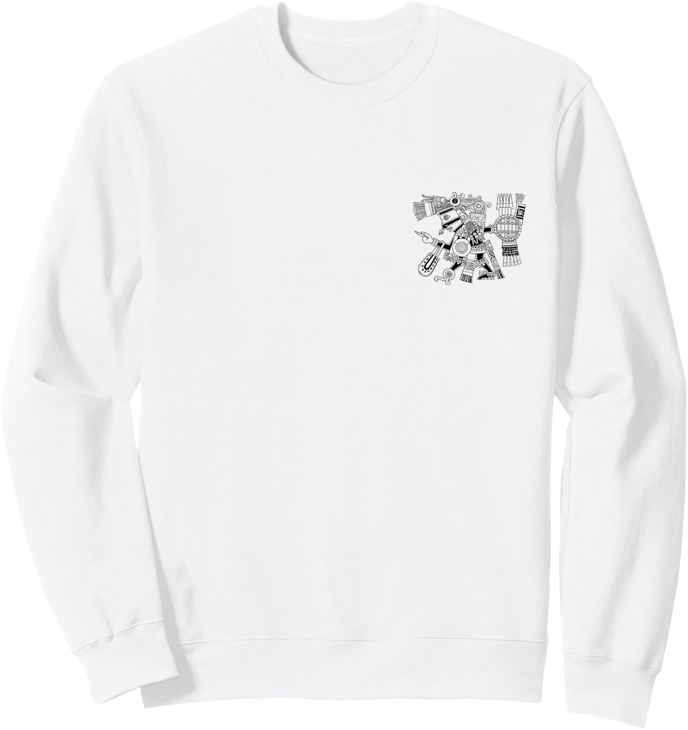 Maya patron deity Tezcatlipoca warrior Aztec Indians Mexico Sweatshirt - Sweatshirt | White