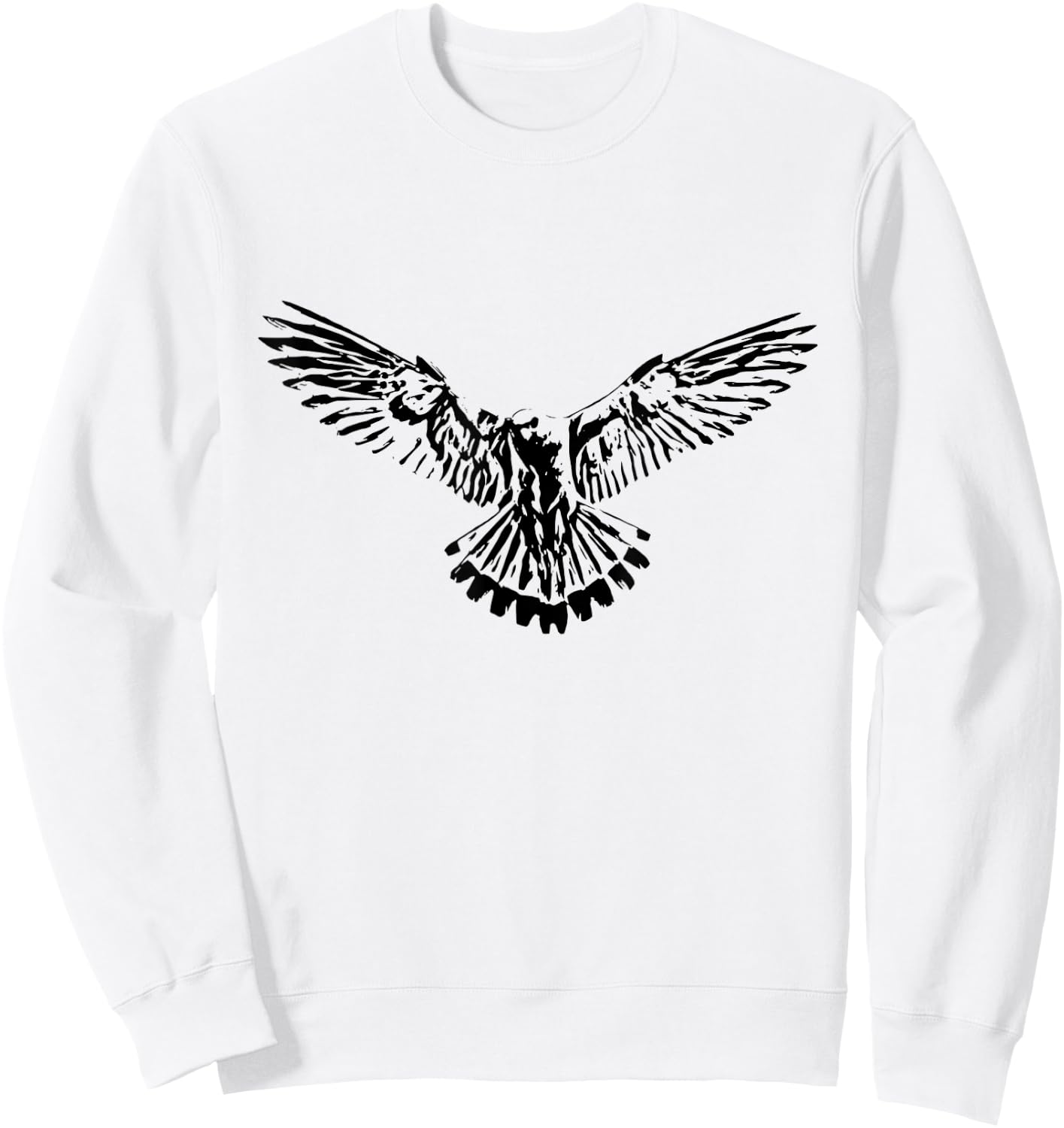 Hawk motif bird of prey Sweatshirt - Sweatshirt | White