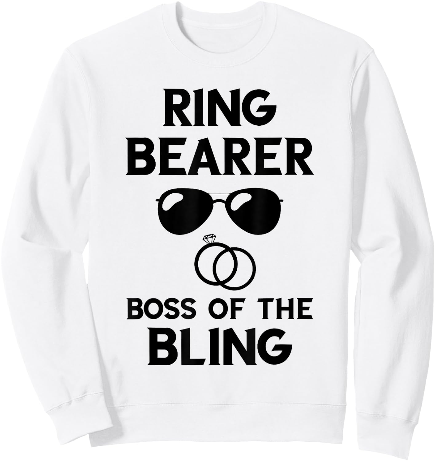 Ring Bearer Boss Of The Bling Ring Wedding Party Security Sweatshirt - Sweatshirt | White