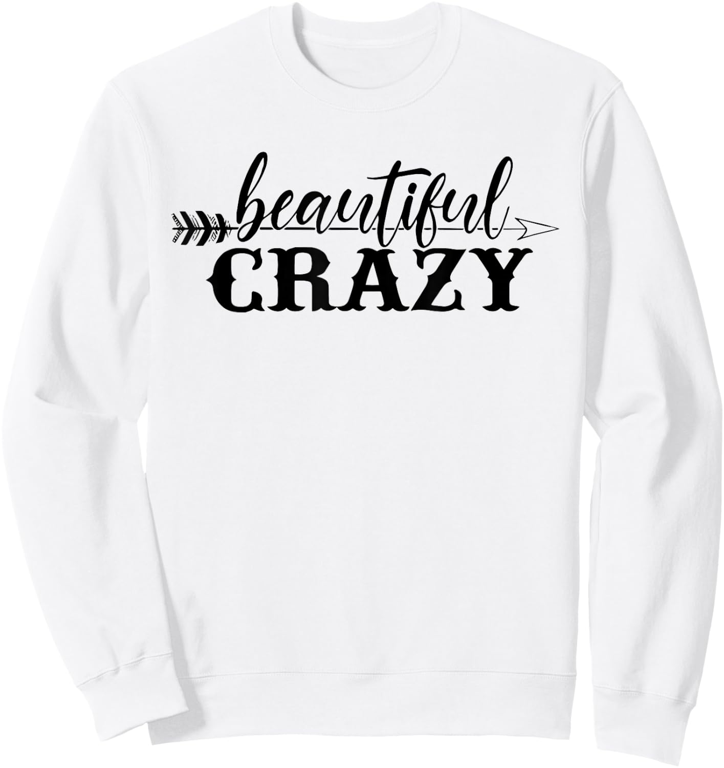 Beautiful Crazy Arrow Sweatshirt - Sweatshirt | White