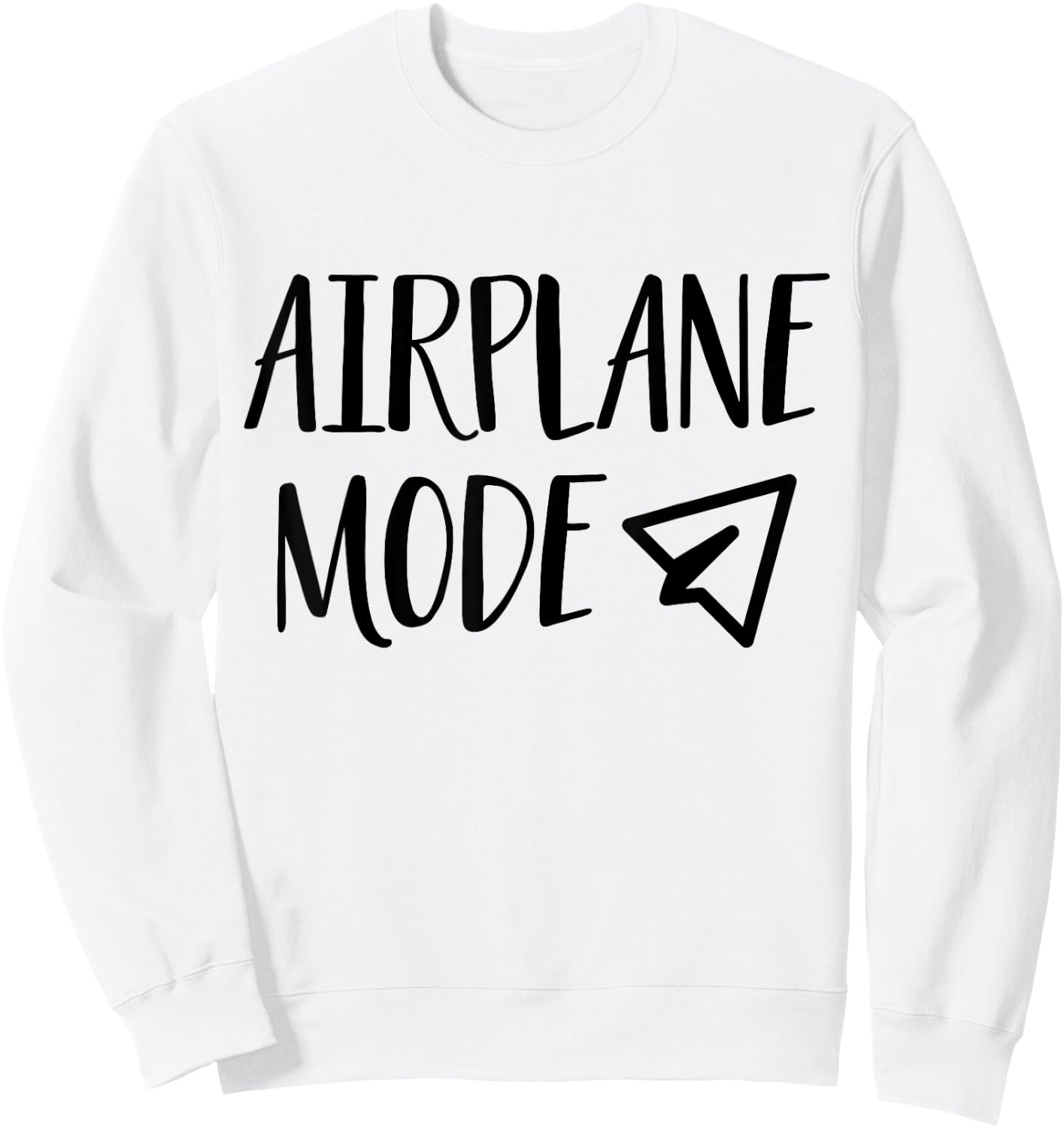 On Vacation Pilot Lazy Airplane Mode Sweatshirt - Sweatshirt | White