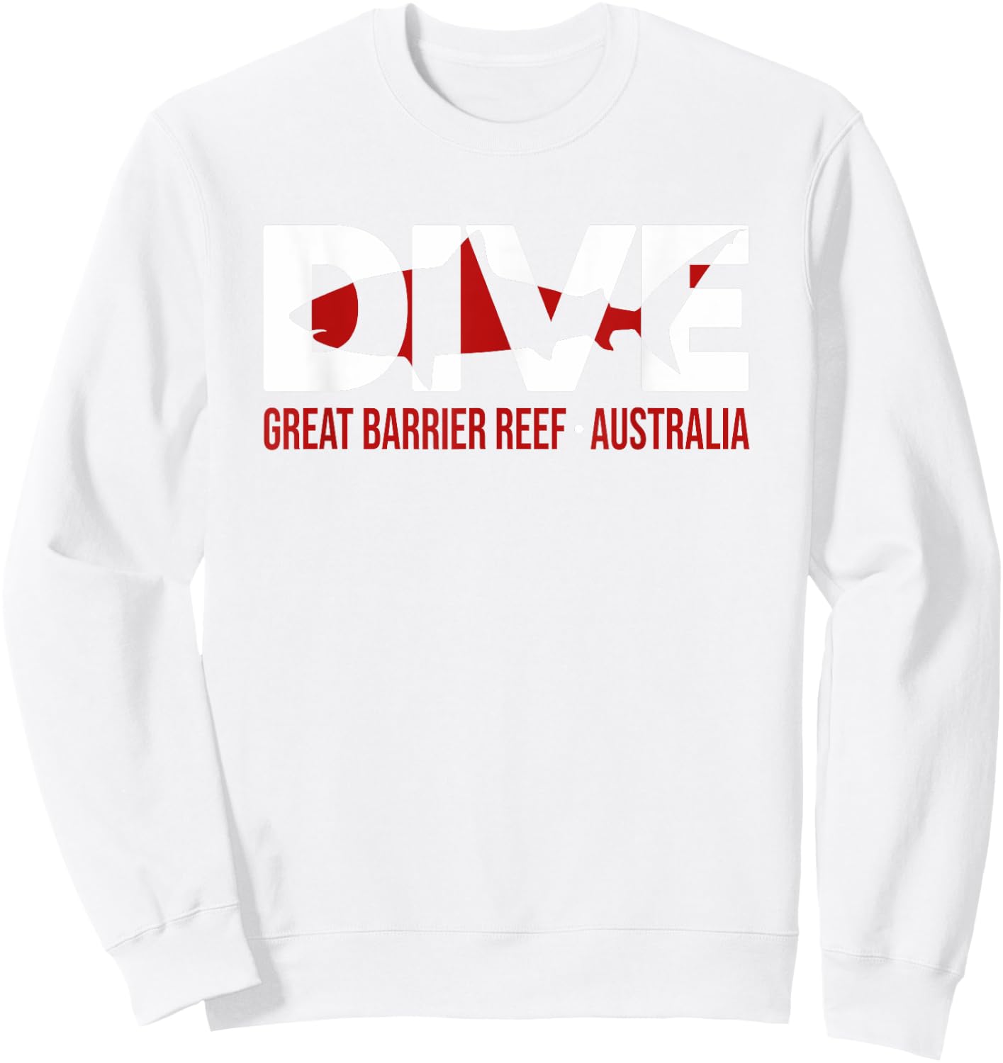 SHARK DIVE Great Barrier Reef Australia DIVING T Shirt Sweatshirt - Sweatshirt | White