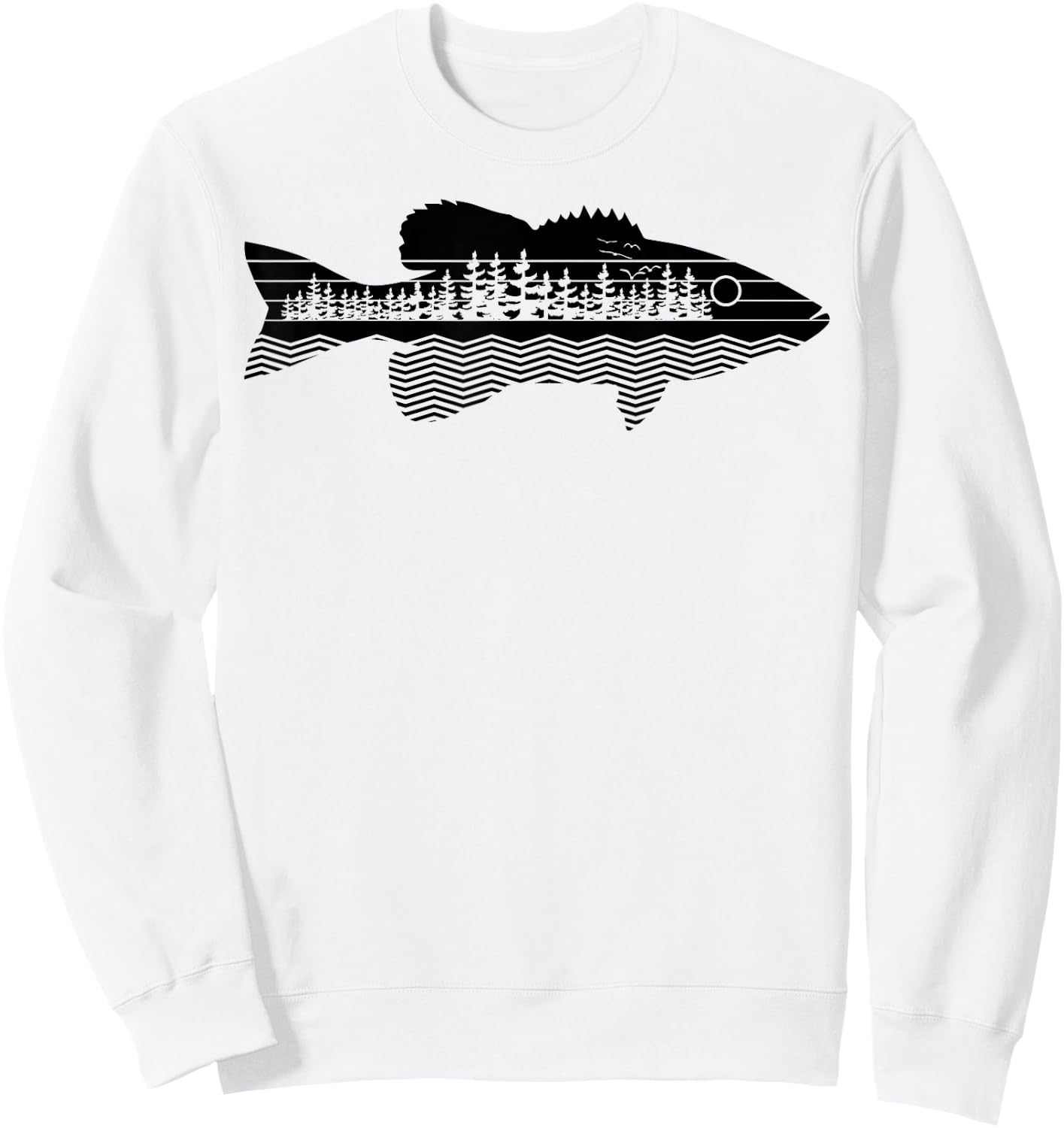 Vintage Nature Outdoor Fishing - Fisher Smallmouth Bass Sweatshirt - Sweatshirt | White