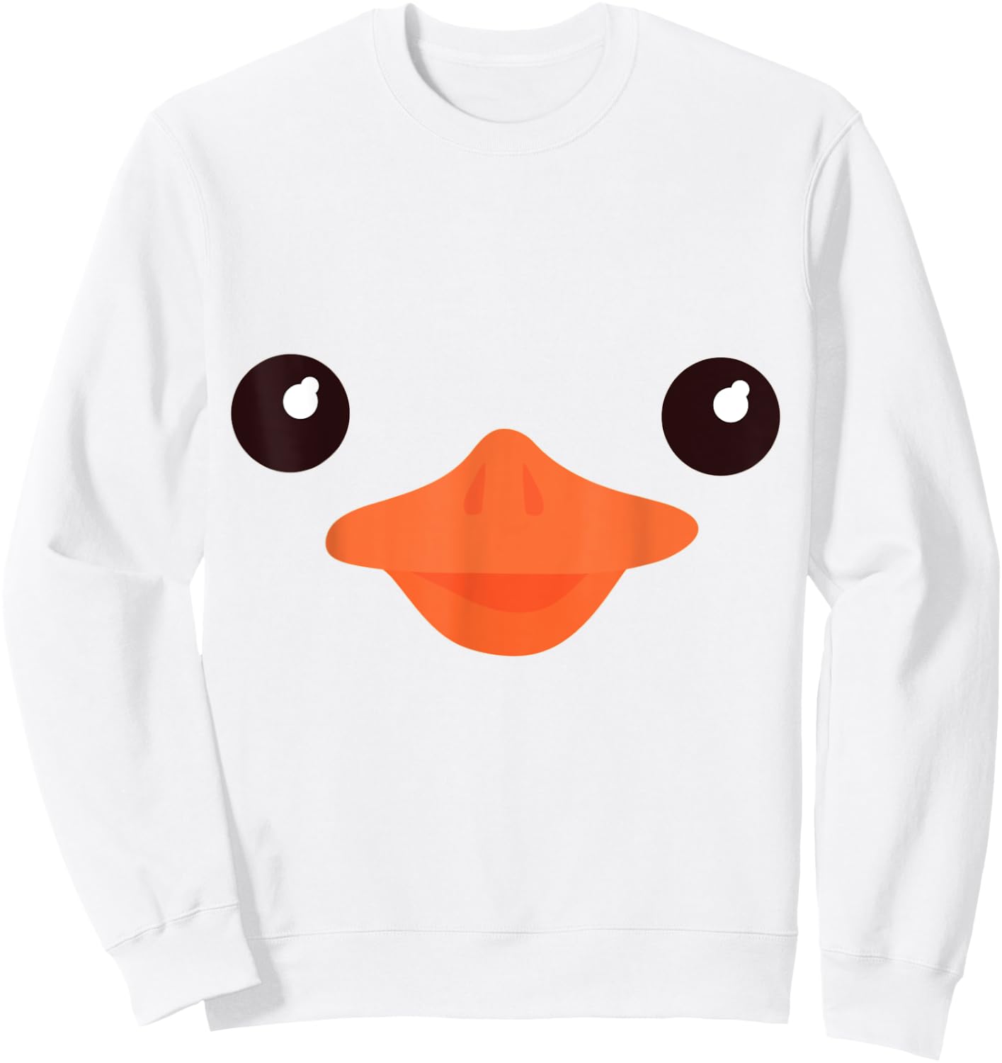 Duck Face Costume Halloween Pretend I'm A Duck Funny Sweatshirt - Sweatshirt | White