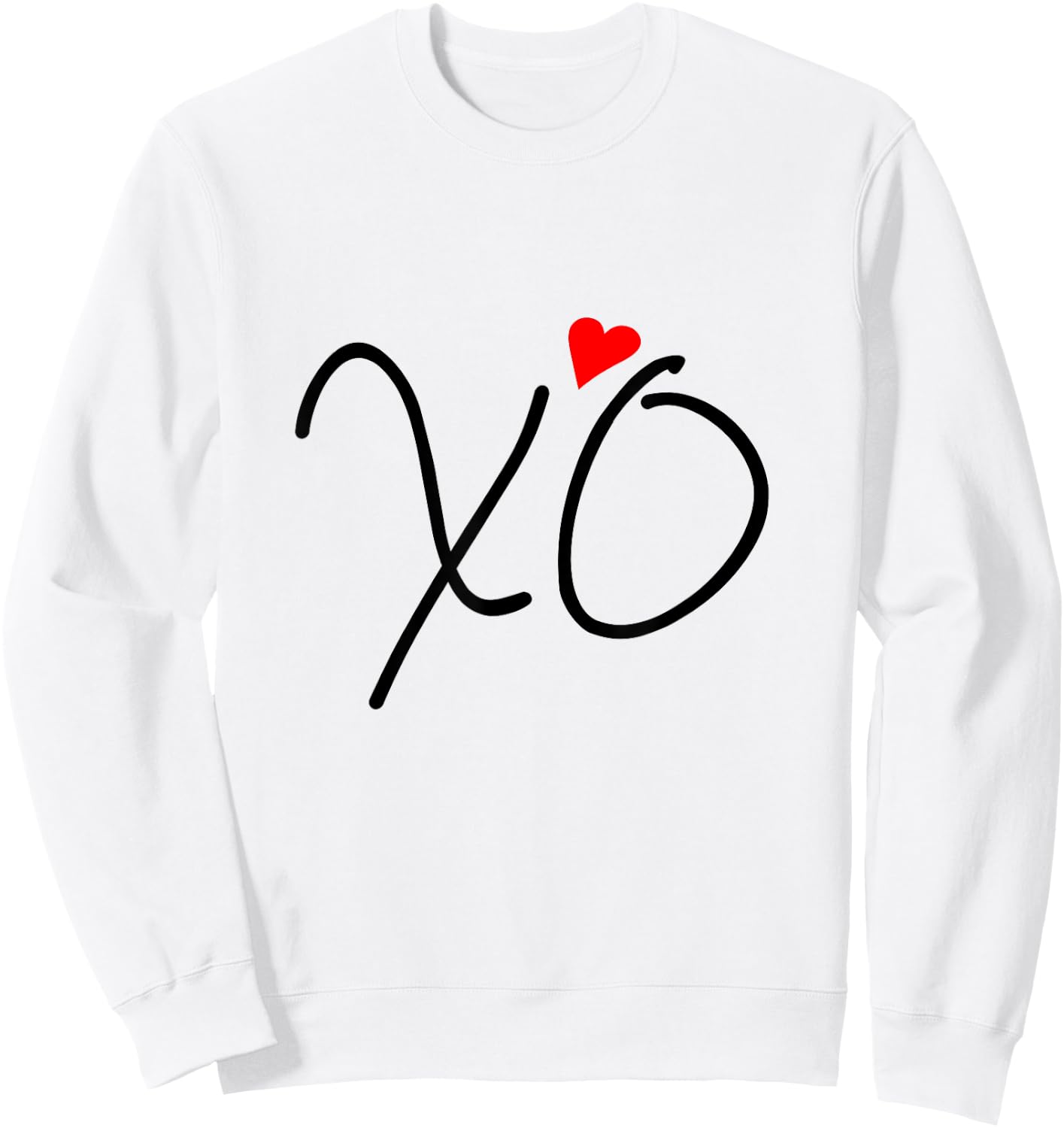 XO XO Kiss Red Heart T Shirt | Cute Kawaii XO Shirt Sweatshirt - Sweatshirt | White