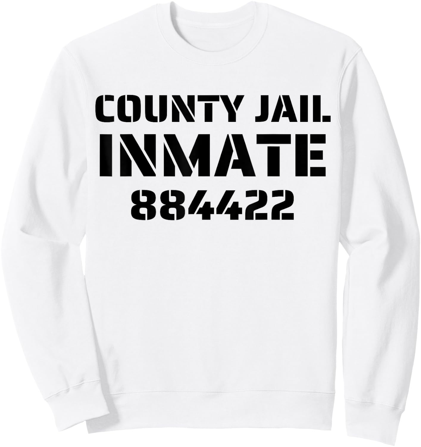 Halloween County Jail Inmate Prisoner Costume Party Sweatshirt - Sweatshirt | White