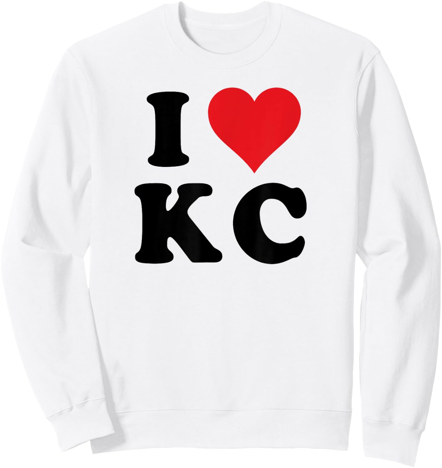 I Heart KC Initials I Love K.C. First And Last Name K C Sweatshirt - Sweatshirt | White