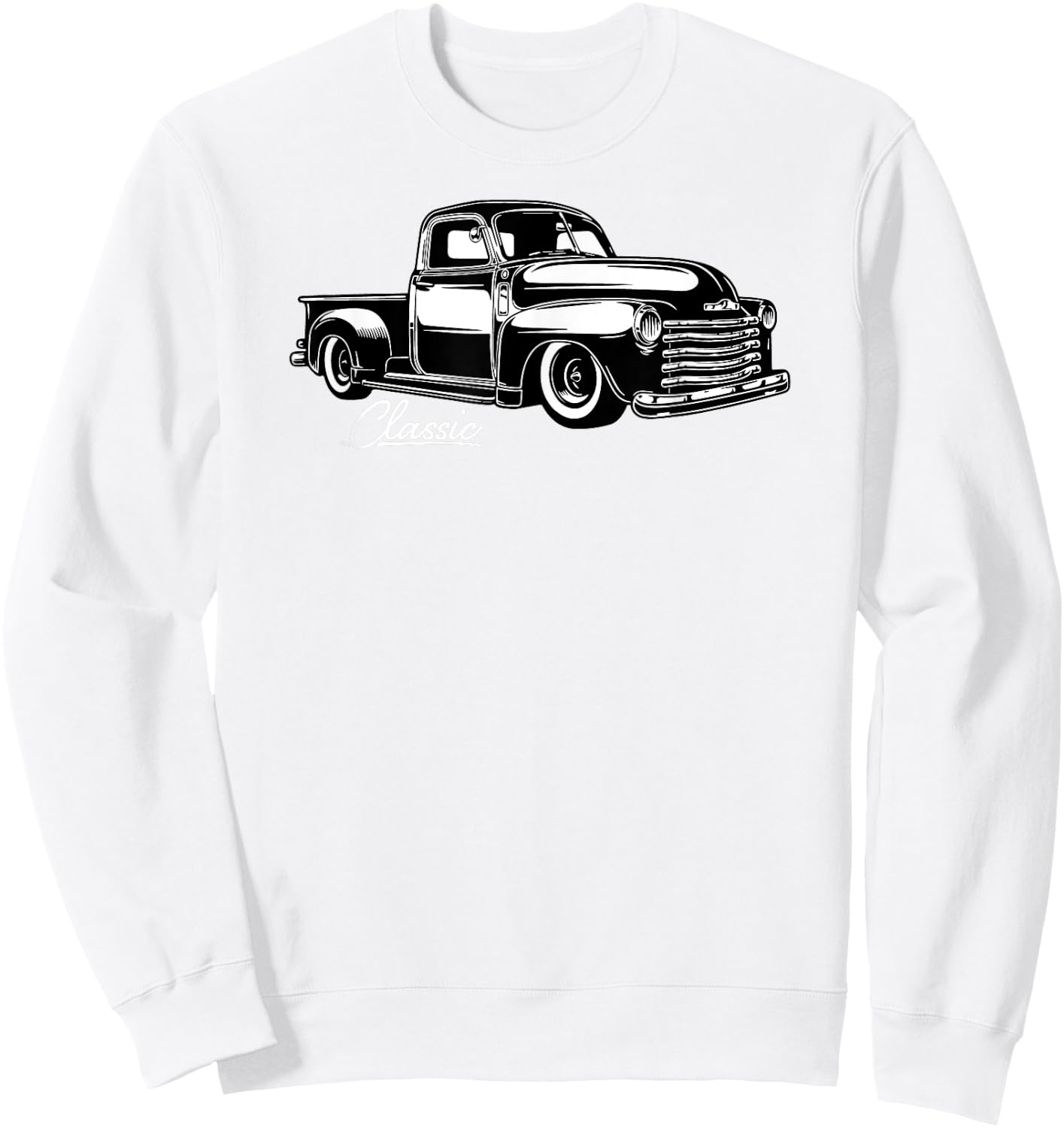 1950s Classic Truck Design Sweatshirt - Sweatshirt | White