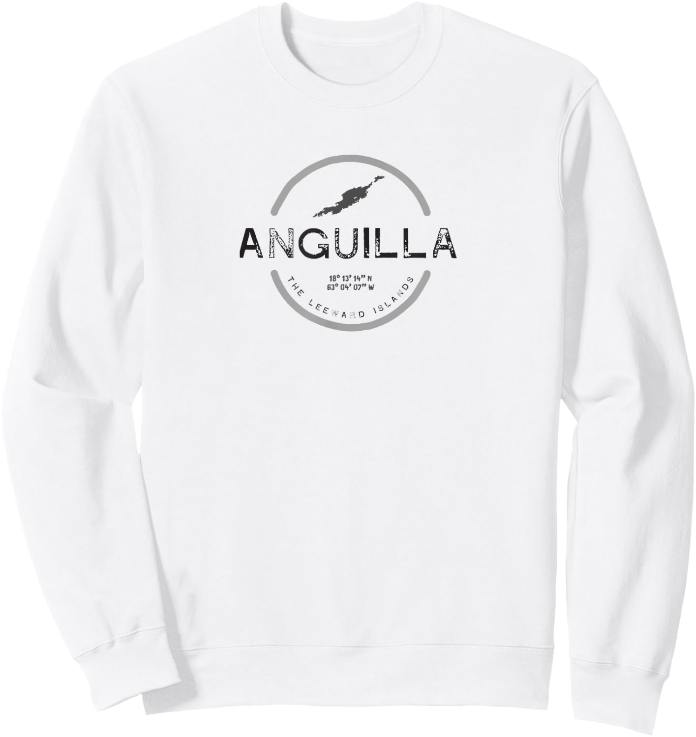 Anguilla Graphic T Sweatshirt - Sweatshirt | White