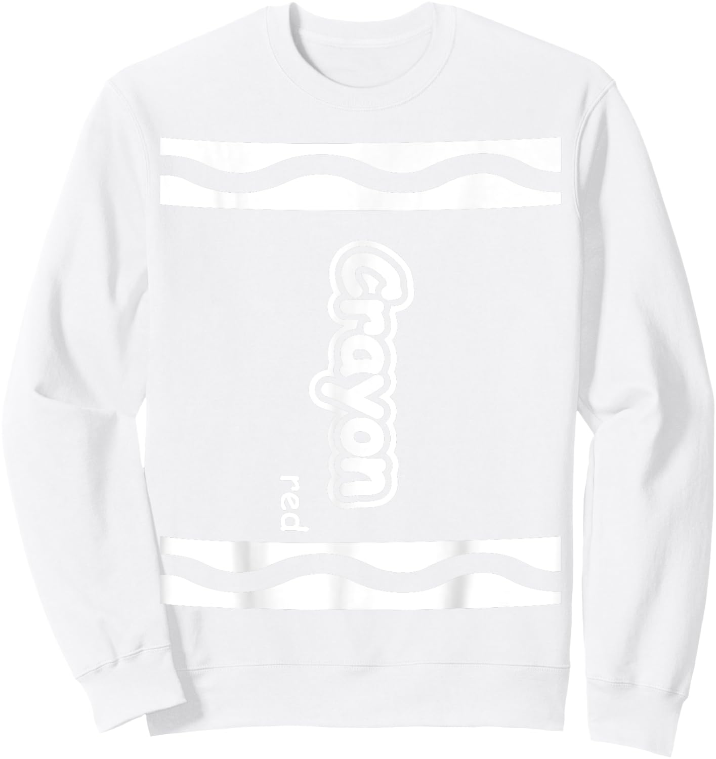 Red Crayon Easy Halloween Costume Cute (Dark) Sweatshirt - Sweatshirt | White