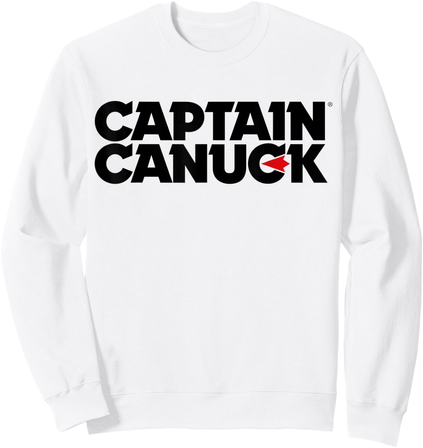 Captain Canuck Black Logo Sweatshirt - Sweatshirt | White