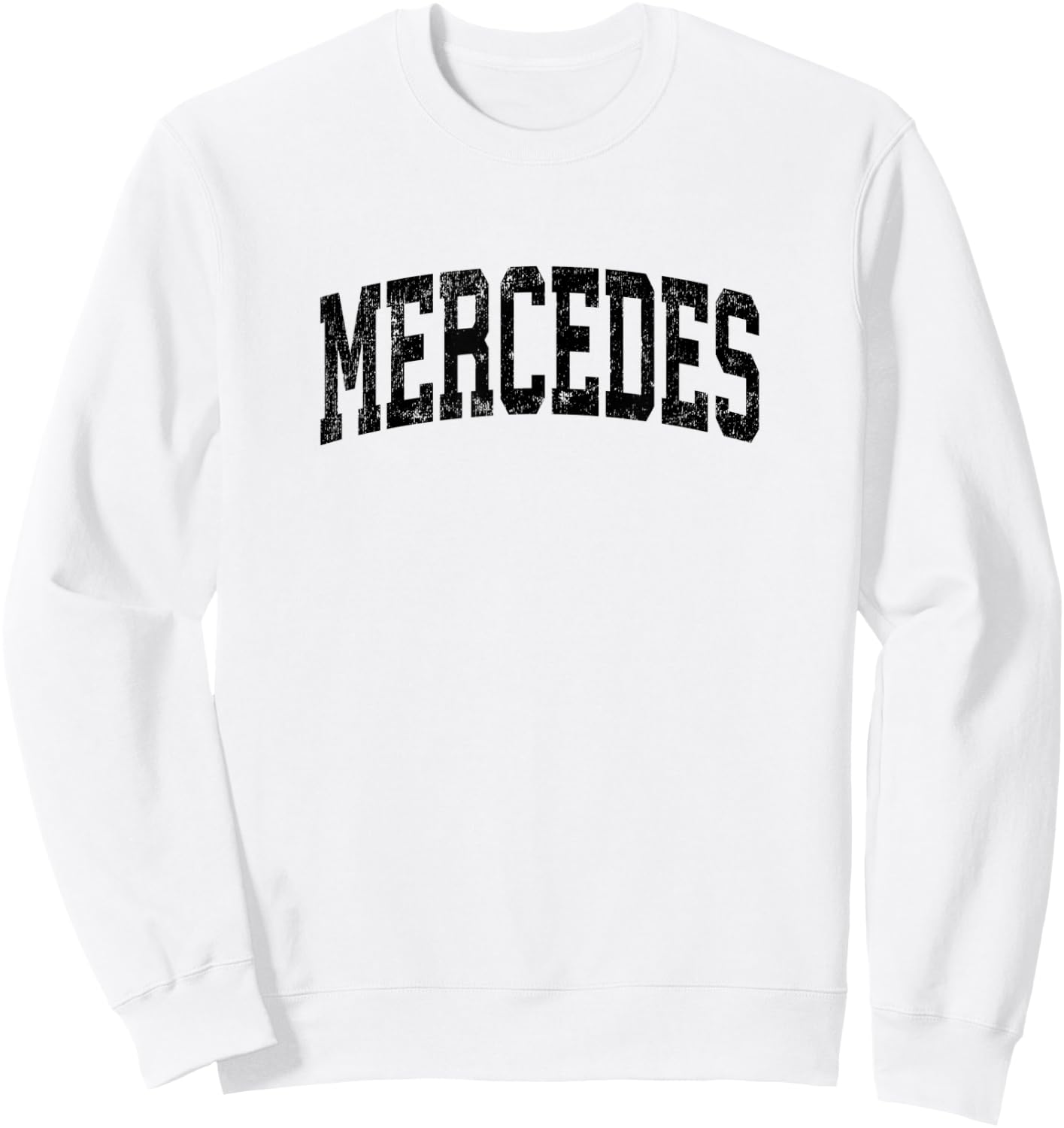 Mercedes Texas TX Vintage Athletic Sports Black Design Sweatshirt - Sweatshirt | White