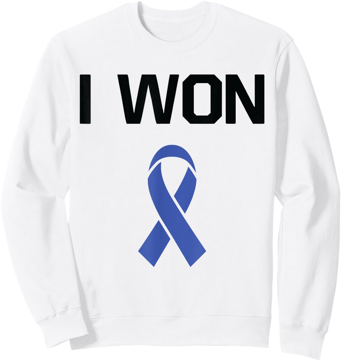 I Won - Fighter Warrior Rectal Cancer Awareness Sweatshirt - Sweatshirt | White